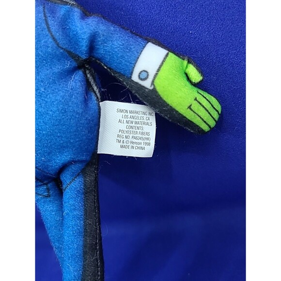 Vintage Blockbuster Kermit the Frog Soft Plush Toy 1998 The Muppets 8 inches - Picture 7 of 7